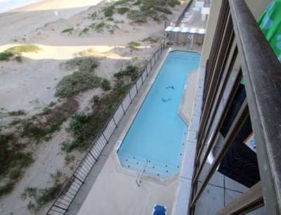 Swimming Pool is right on the Beach